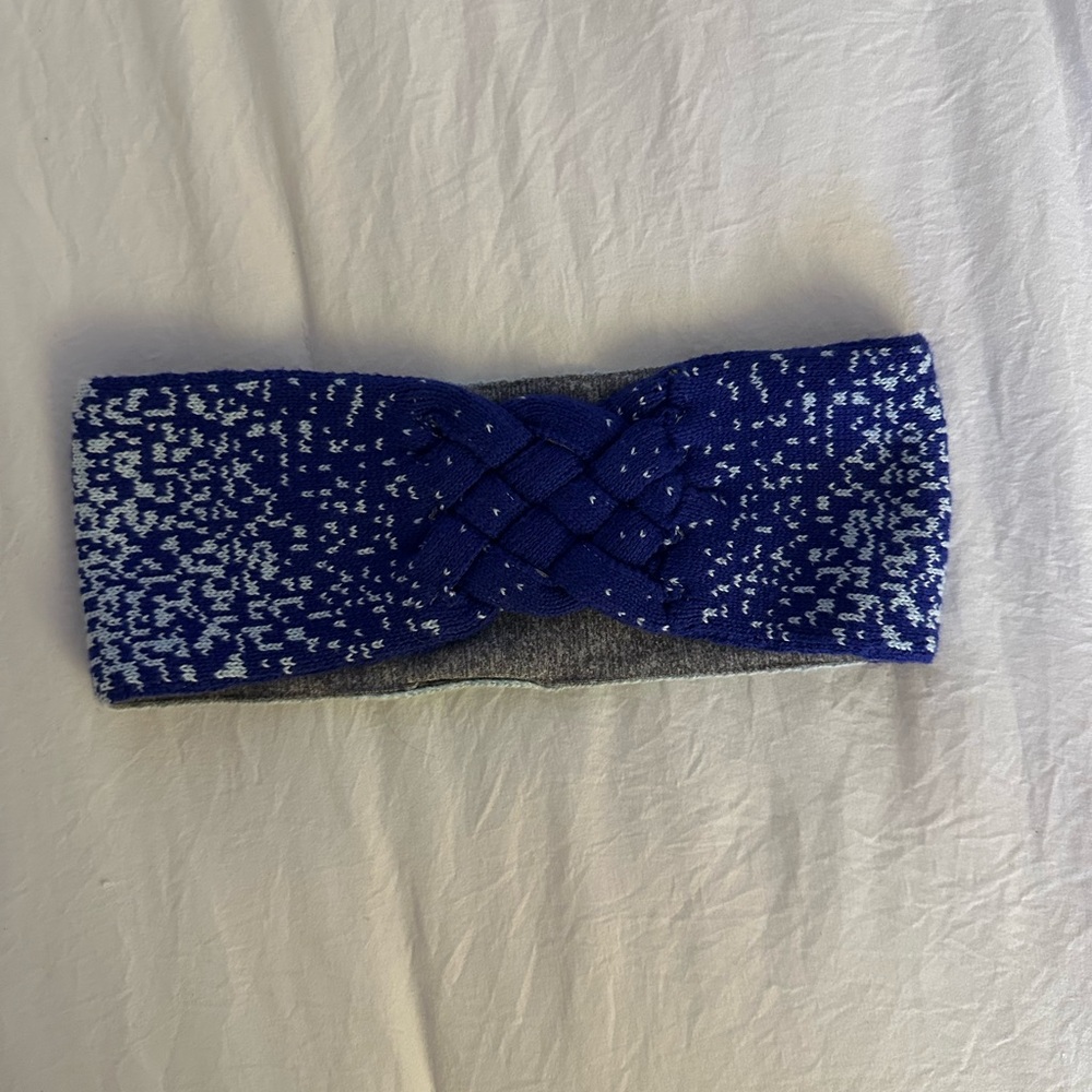 Ivivvia by Lululemon Purple/Blue and Gray Reversible Knitted Ear Warmer Headband